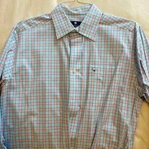 Medium southern shirt dress shirt. Always dry cleaned. Light blue.